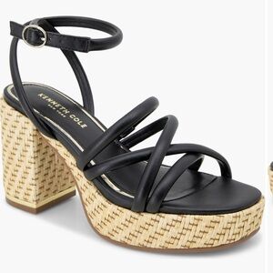 Kenneth Cole New York Daphne Ankle Strap Platform Sandal- Size 7M